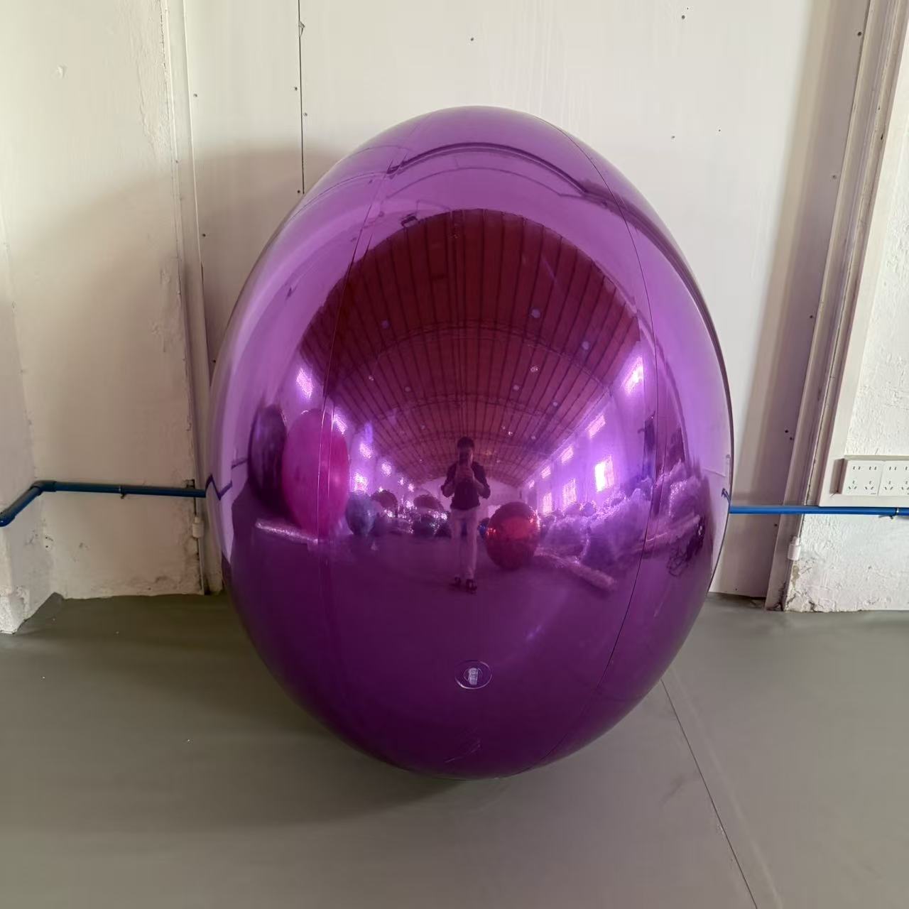 Purple Egg Mirror Balloon for Easter and party decoration